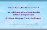 Les politiques climatiques locales, retours d'expérience