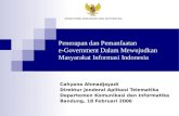 Penerapan dan Pemanfaatan e-Government Dalam Mewujudkan Masyarakat Informasi Indonesia