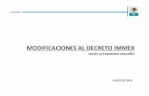 Decreto IMMEX Modificaciones Lic. Javier Altamirano SE