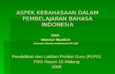 Aspek Kebahasaan Dalam Pembelajaran Bahasa Indonesia