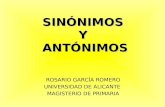 Rosario García Romero - Sinónimos y Antónimos