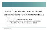 Felipe Martinez Rizo- La Evaluacion en Mexico