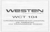 Westen-WCT-104 - cronotermostat digital de ambient cu transmisie radio - telecomanda