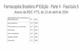 Farmacopéia Brasileira ParteII Fascículo 5