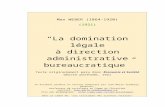Domination Legale Direction Max Weber