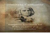 Starpirea familiilor lui Brancoveanu si a Cantacuzinilor - Dimitrie Cantemir