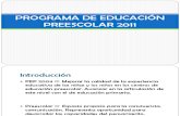PROGRAMA DE EDUCACIÓN PREESCOLAR 2011