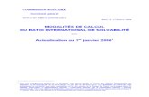 MODALITÉS DE CALCUL  DU RATIO INTERNATIONAL DE SOLVABILITÉ