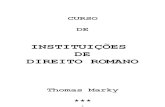 Curso de Instituições de Direito Romano - Thomas Marky