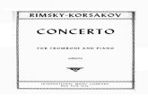 Rimsky-Korsakov - Concerto for Trombone and Band (Trombone and Piano Red)