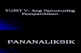 YUNIT v- Ang ring Pampanitikan