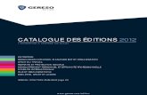 Catalogue des Éditions GERESO 2012