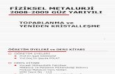 Fiziksel Metalurji - Toparlanma Rekristalizasyon-1 Ve2ci Hafta