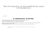 Techniques d’anesthésie par inhalation