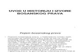 Bosansko Komparativno Pravo UVOD U HISTORIJU I IZVORE