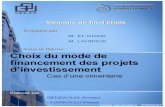 Choix Du Mode de Financement Des Projets Dinvestissement Cas Dune Cimenterie