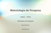 Metodologia de Pesquisa - Última Aula Seminários - Rene Birochi