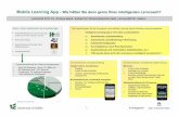 Mobile Learning App: Handout zum Workshop "Wie hätten Sie denn gerne Ihren intelligenten Lerncoach