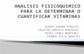 Analisis Fisicoquimico Para La Determinar o Cuantificar Vitaminas