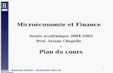 Microéconomie et Fiance (Université libre de Bruxelles)