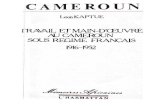 Kaptue, Leon. Travail et main-d-oeuvre au Cameroun sous régime français, 1916-1952 (Editions L’Harmattan, 1986)