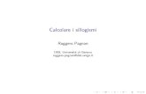 Ruggero Pagnan - Calcolare i sillogismi