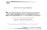 INVITACION AL V CONGRESO DE INFORMATICA,  ROBÓTICA, MECATRÓNICA Y TECNOLOGIAS  huatulco