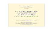 Discours Servitude Volontaire