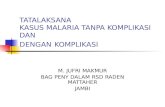 Tatalaksana kasus malaria (dinkes prop).ppt