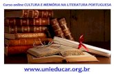 Curso online cultura e memoria na literatura portuguesa