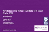 Novidades sobre Testes de Unidade com Visual Studio 2012