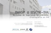 OWASP @ ISCTE-IUL, Criptografia em PHP
