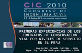 "Primeras Experiencias Contratos Conservación Vial por Niveles de Servicio en el Perú" - COSTA RICA