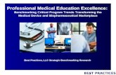Professional Medical Education Excellence: Benchmarking Critical Program Trends Transforming the Medical Device and Biopharmaceutical Marketplace