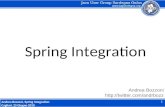 Spring Integration Spring Framework Meeting 2010 Cagliari