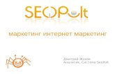 Дмитрий Жохов Аналитик, Система SeoPult, "Маркетинг интернет маркетинг"