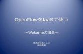 OpenFlow in IaaS - Wakame