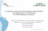 La gestion électronique documentaire de la pharmacie du CHU de Rouen