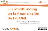 El crowdfunding en la financiacion de las ONL