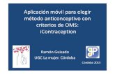 iContraception: aplicación móvil para elegir método anticonceptivo con criterios de OMS