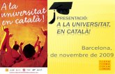 Presentació en roda de premsa de la campanya "A la universitat en català!"