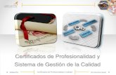 Certificación en Calidad - Certificados de Profesionalidad