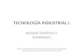 Tecnología industrial 1. Materiales.
