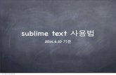 Sublime text-사용법