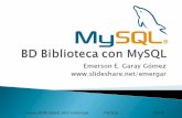 BD Biblioteca con mysql