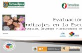 Evaluación de los aprendizajes en la escuela presentación tamaulipas