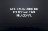 Diferencia entre db relacional y no relacional