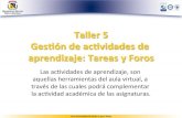 Taller 5  - Gestión de actividades de aprendizaje