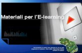 Materiali Per l’e-Learning