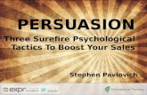 Persuasion - three sure fire psychological tactics to boost your sales - Stephen Pavlovich